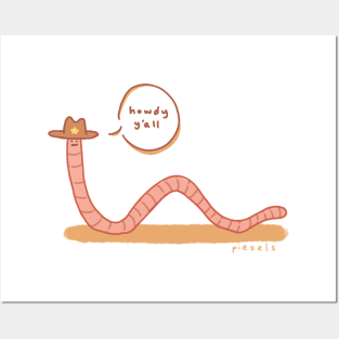 Howdy Worm Posters and Art